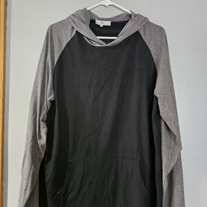 Classic Black and Gray Long Sleeve Hoodie